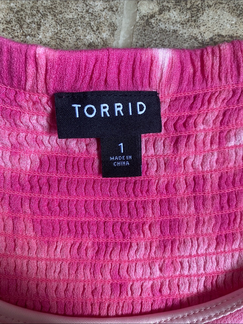 Torrid Women’s Size 1 Y2K Pink Tie Dye Mini Dress Flowing Coastal Beach Dress - Picture 4 of 11